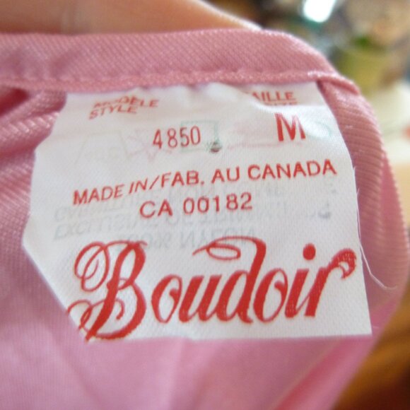 Long vintage pink nightgown by Boudoir,  Medium Size - Picture 4 of 4